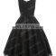 Grace Karin Sleeveless V-Neck Black Lace Baby Girl Dress Girl Party Wear Western Dress 2~12 Years CL008938-1