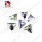 Triangle shaped flatback crystal ab color glass stones for jewelry