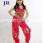 Turkish professional children belly dance costume with gold coins top and hollow pant ET-001#