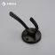 Fancy Design Filta Hardware Eco-Friendly Home Design Storage Black Double Zinc Alloy Coat Hook Hanger 6588