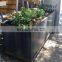 Outdoor Corten Steel Planter Box with brake wheels