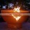 Round Corten Steel Fire Pit Bowl