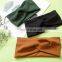 Female Sport Make up Headbands Women Girl Solid Simple Cross Hair Bands 7Colors