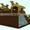 2020 new design forest theme inflatable Monkey park slide for kids