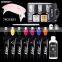 Soak off long lasting temperature color changing chameleon poly gel acrylic nail kit with nail tips lamp professional on sale