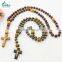 A&J Wood beads cross pendants Christian Rosary