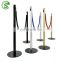 luxury style hemp rope with golden/ silver steel pole queue line stand for hotel lobby or stations