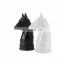 Nordic Black and White Ceramics Carved Abstract Horse Shape Ceramic Furnishing articles  Home Decoration