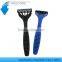 TRIPLE blade rubber handle lady use disposable razor