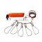 Cheap Price5 Snaps Fishing Lock Buckle Tackle Fishing Accessories Stainless Steel Chain Stringer With Float Live Fish Lure Lock