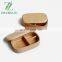 Natural oak Japanese style lunch box single layer elliptical environmental protection kitchen supplies