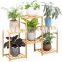 Bamboo 6 Tier Plant Stand Rack Multiple Flower Pot Holder Shelf Indoor Outdoor Planter Display Shelving Unit for Patio Garden