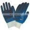 Heavy Duty Blue Nitrile 3/4 Dipped Safety Cuff Work Gloves