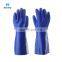 High Quality Liquid Chemical Resistant Heavy Duty Cotton Liner Rough Sandy Finish PVC Coated Work Gloves