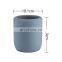 Hot sale good quality  blue ceramics candle cans private label empty home scented candle jars luxury with wood lid