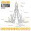 New Outdoor Stainless Steel Folding Pliers 16 in 1 Multi-function Pliers Home Pocket Combination Maintenance Tool