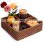 High Quality Wicker Rattan Storage Basket for Kitchen 4 compartments Cosmetic Storage Tray Wholesale Supplier