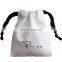 Hot seller 100% Eco-friendly natural color cotton packing gift thick  jewelry pouch drawstring blank custom logo bag canvas