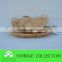 S/4 Oval Water Hyacinth Woven Shallow Wicker Tray with Handles