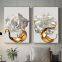 Modern canvas printed floral oil painting wall art decoration