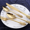 Elegant Royal 5 Star Hotel Mirror Polishing Metal Stainless Steel Silver Plated Wedding Cutlery Set