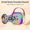 Active Surround Sound Effect Audio RGB LED Lighting Portable Party Mini Size High Sound Quality Karaoke Speaker With Mic
