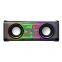 V8 Transparente Bluetooth-Lautsprecher mit RGB-Licht, drahtloser Outdoor-Sport-Bluetooth-Audio-TWS-Subwoofer-Lautsprecher - Schwarz