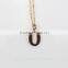 2015 hot sale cross jewelry brass chain gold plated statement pendant necklace