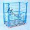 Collapsible stacking folding pallet storage cage