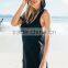 2016 Summer Light Weight Hooded Women Cheap Bulk Wholesale Plain Black Sleeveless Hoodie