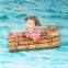 Bamboo raft boat resin garden ornaments