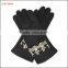 ladies new style cheap woolen gloves with lace on cuff