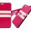 Leather Black and White Stripes Simple and Stylish Case for iPhone