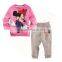 2016 newest design pink superman pajamas girls,boutique children household clothing sets,kids spring autumn cotton pijamas