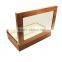 Custom printing lables 10 slots wood watch storage boxes with window