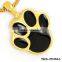 Hot Sell Gold Plated Tag Black Paw Pet Cremation urns Chain Pendant Forever Keepsake Our Pets