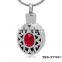 Sun Flowers Attach Colorful Rhinestone Ellipse  Com Stainless Steel Cremation Keepsake Pendant Jewelry