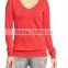 Factory Price Wholesale Women's V Neck Sweater New Design Blank Sweaters