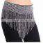 2016 Women Cheap Belly Dance Hip Scarf Gold and Silver 2 Colors Bellydance Chain Belt Egyptian Dance Wear Accessories for Sale