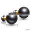 Gold Plated Jewelry Purple Pearl Fashion Women Peekaboo Earrings