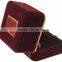 Luxury Metal Labeled Custom Velvet Ring Box