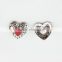 Custom Metal Snap Button Red Heart Snap On Interchangeable Snap Jewelry