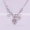 Gold Plated Crystal Long Skull Necklaces Pendants Wholesales Fashion Jewelry for women and Men GJ-105