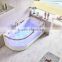 2016 New White Corner Glass Tub whirlpool hydro massage bathtub Q323