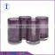 Mouth Blown set of 4 straight bubble shaped colored glass candle jar