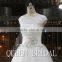 Real Sample Scoop Neck Sleeveless Appliqued Lace Beaded Sash Wedding Dresses 2015