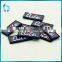 Moulded rubber label for men hiking garments and hiking shoes