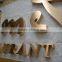 beautiful golden plated metal letters signage