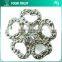 Crystal Love 22MM Rhinestone Designer Coat Silver Shank Rhinestone Button