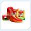 HOT SALE castle amusement with trampoline and slide